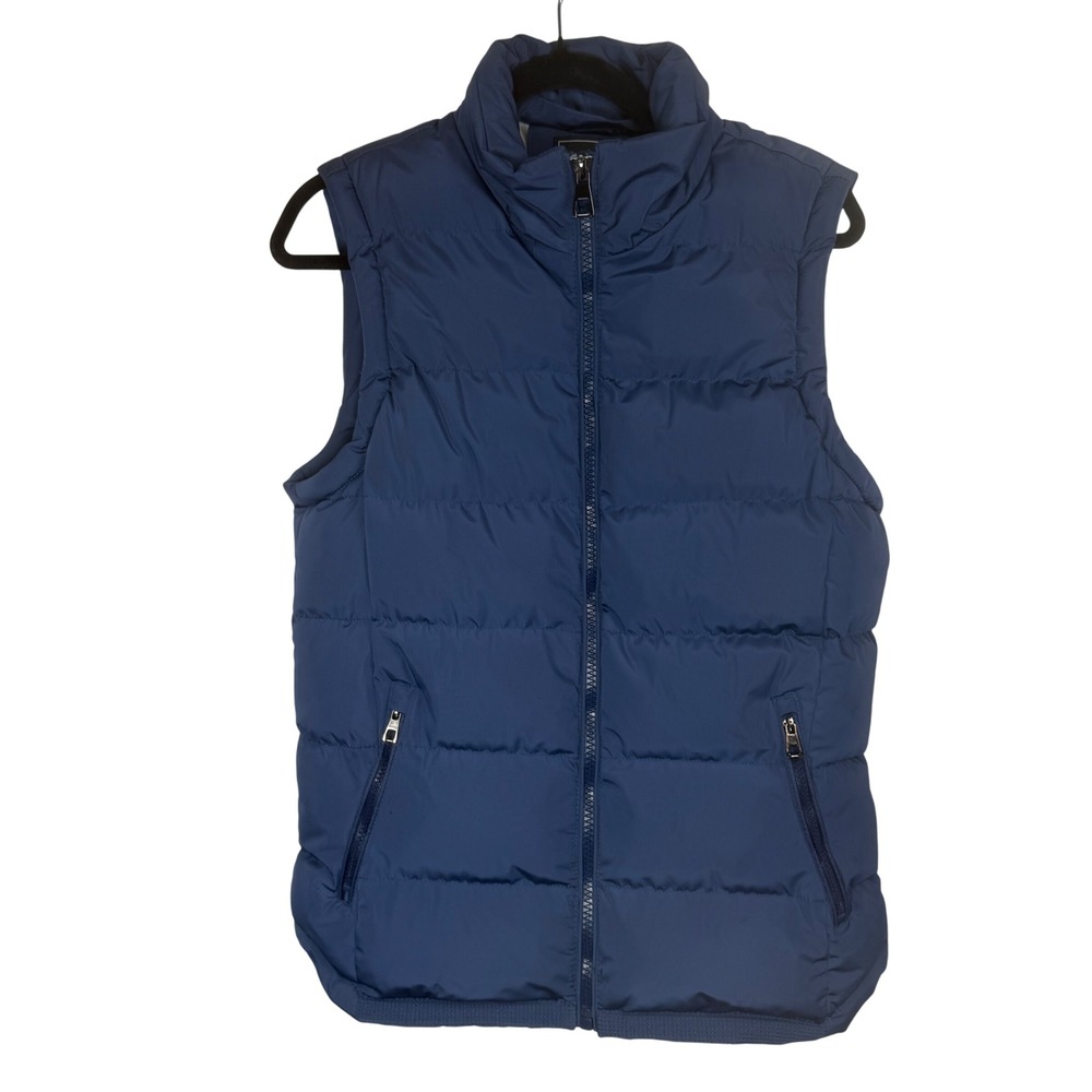 Mens ZSHOW Blue Puffer Vest Full Zip Padded Sleeveless Jacket M